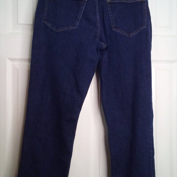 Lands' End Women's Straight Leg Jeans - Dark Blue - Picture 13 of 13
